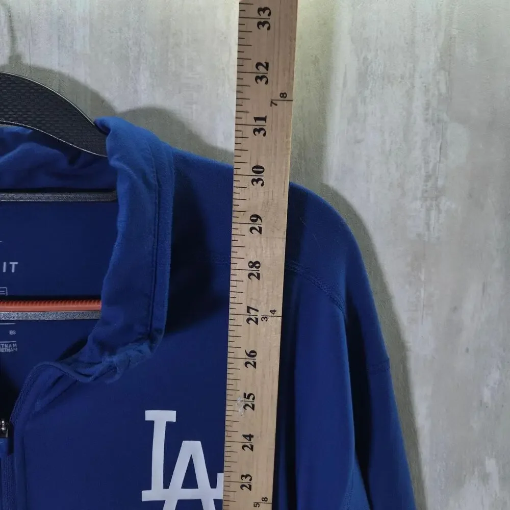 Los Angeles Dodgers Shirt Mens XL Blue MLB Baseball Nike Dri Fit Quarter Zip